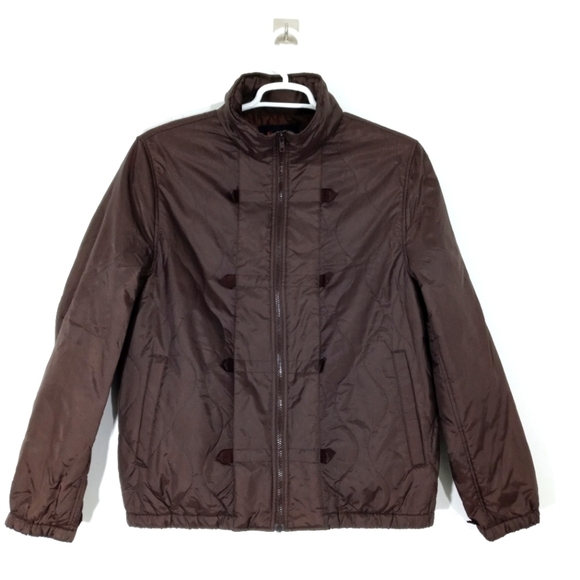 Ben Sherman Quilted Lightweight Puffer‎ Down Coat Foldable Collar Hoodie - Picture 1 of 5